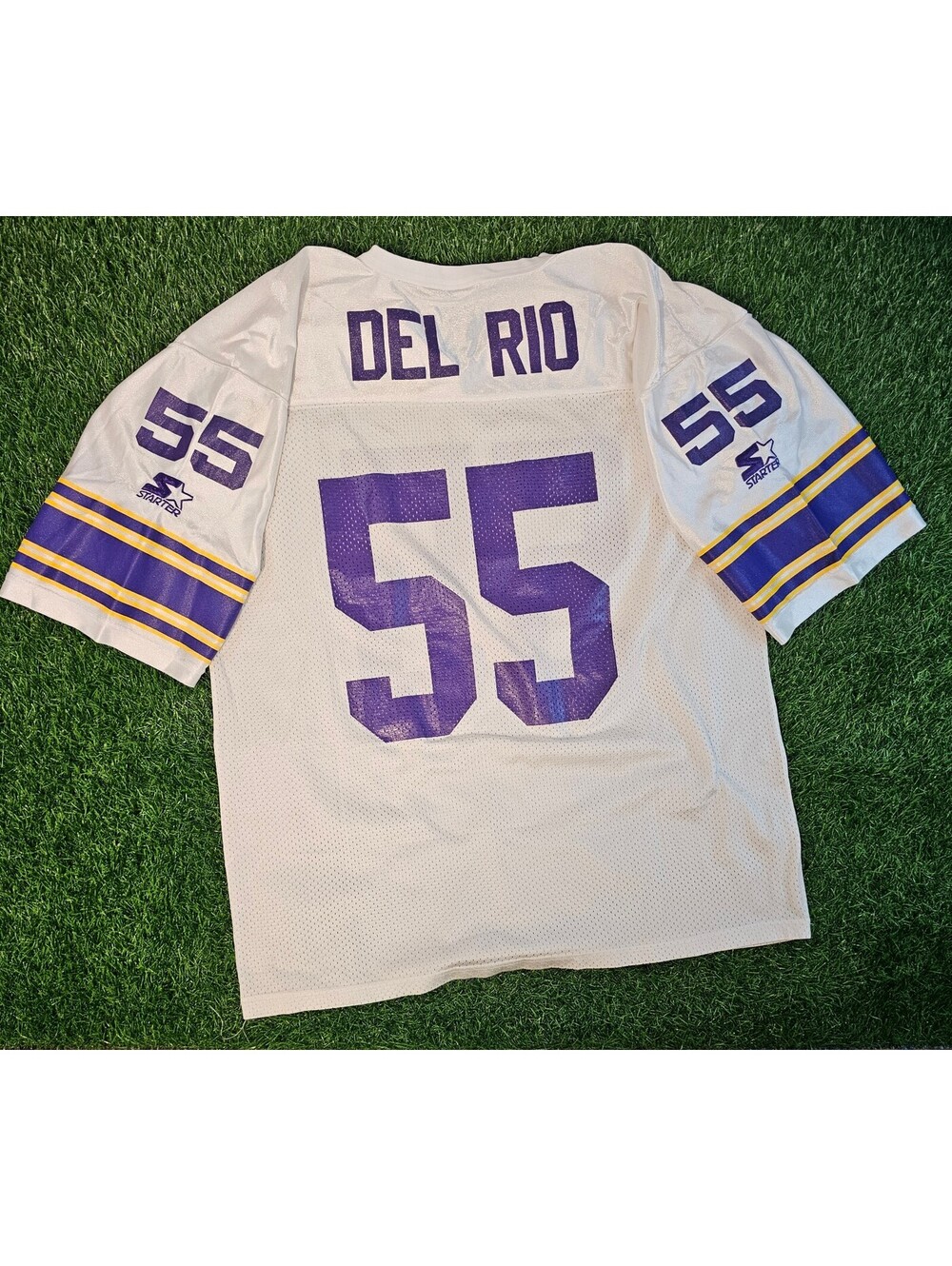 Vtg Minnesota Vikings Jack Del Rio #55 Jersey NFL 90s Rare Starter Size XL